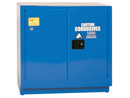 Eagle Under Counter Acid and Corrosive Metal Safety Cabinet - 22 Gallon - 1 Shelf - 2 Door - Self - Blue - CRA70X