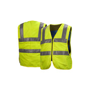 Pyramex - Hi-Viz Lime Vest Adjustable - Hook & Loop