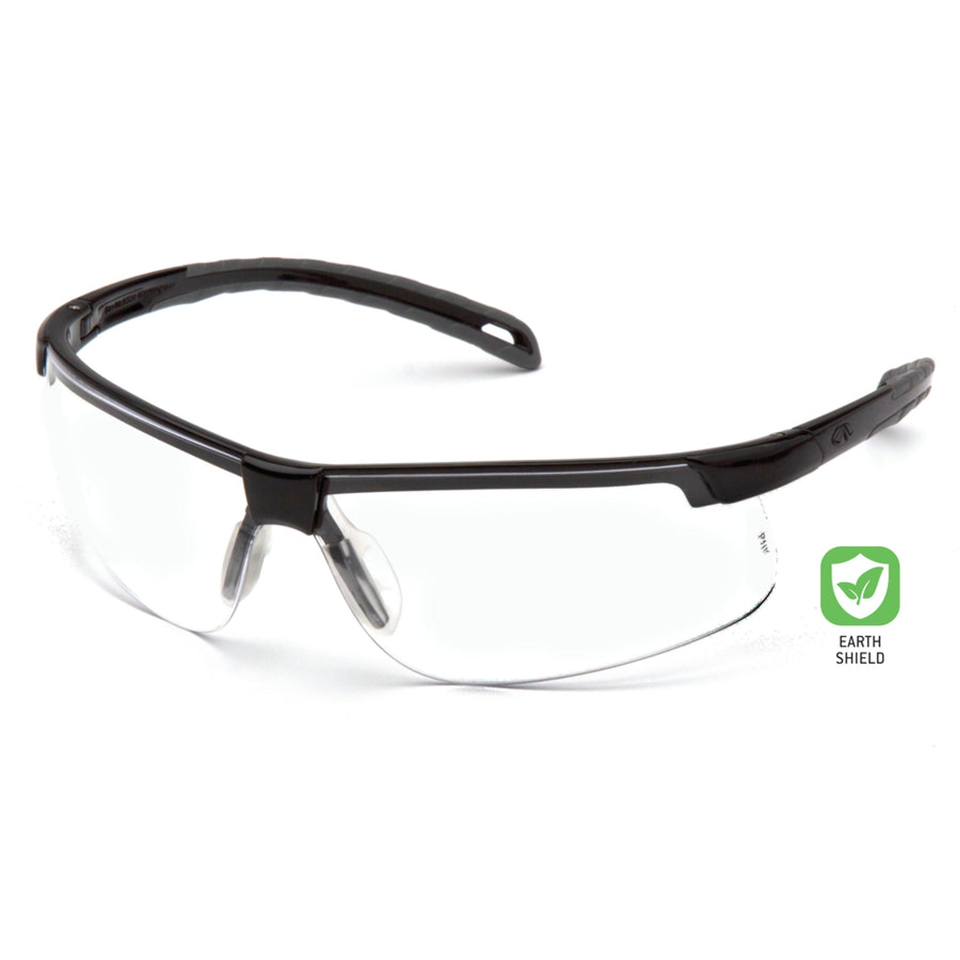 Pyramex Safety -Ever-Lite Black Frame Clear-H2MAX - CE - Bio-circular Based - 12/Pair