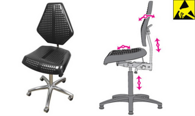 ERGOPERFECT Relief Sit/Stand ESD CHAIR - EP-600-S-ESD