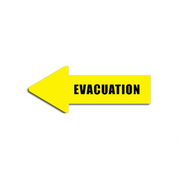 24" x 8" ARROW SIGNS -  Arrow Sign - Evacuation - DSV-SIGN 192 #0448LEFT -UEN
