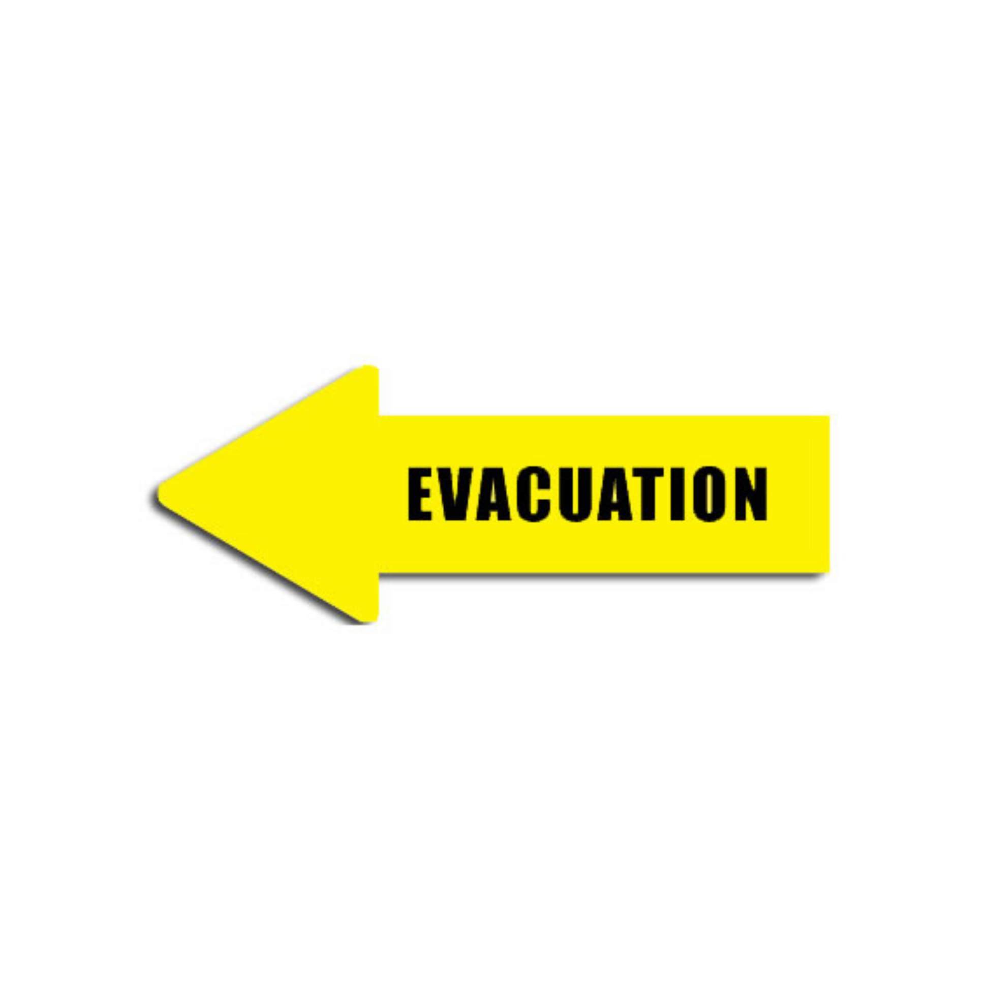24" x 8" ARROW SIGNS -  Arrow Sign - Evacuation - DSV-SIGN 192 #0448LEFT -UEN