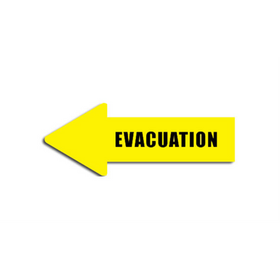 24" x 8" ARROW SIGNS -  Arrow Sign - Evacuation - DSV-SIGN 192 #0448LEFT -UEN