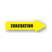 24" x 8" ARROW SIGNS -  Arrow Sign - Evacuation - DSV-SIGN 192 #0448RIGHT -UEN