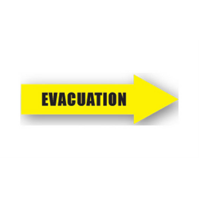 24" x 8" ARROW SIGNS - Arrow Sign - Evacuation - DSV-SIGN 192 #0448RIGHT -UEN