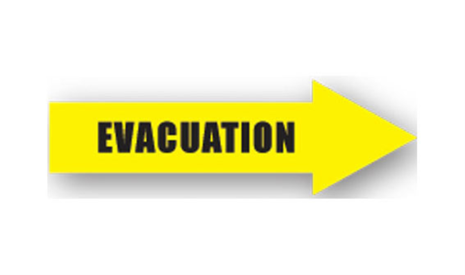 12" x 4" ARROW SIGNS -  Arrow Sign - Evacuation - LS-SIGN 48 #0447RIGHT -UEN
