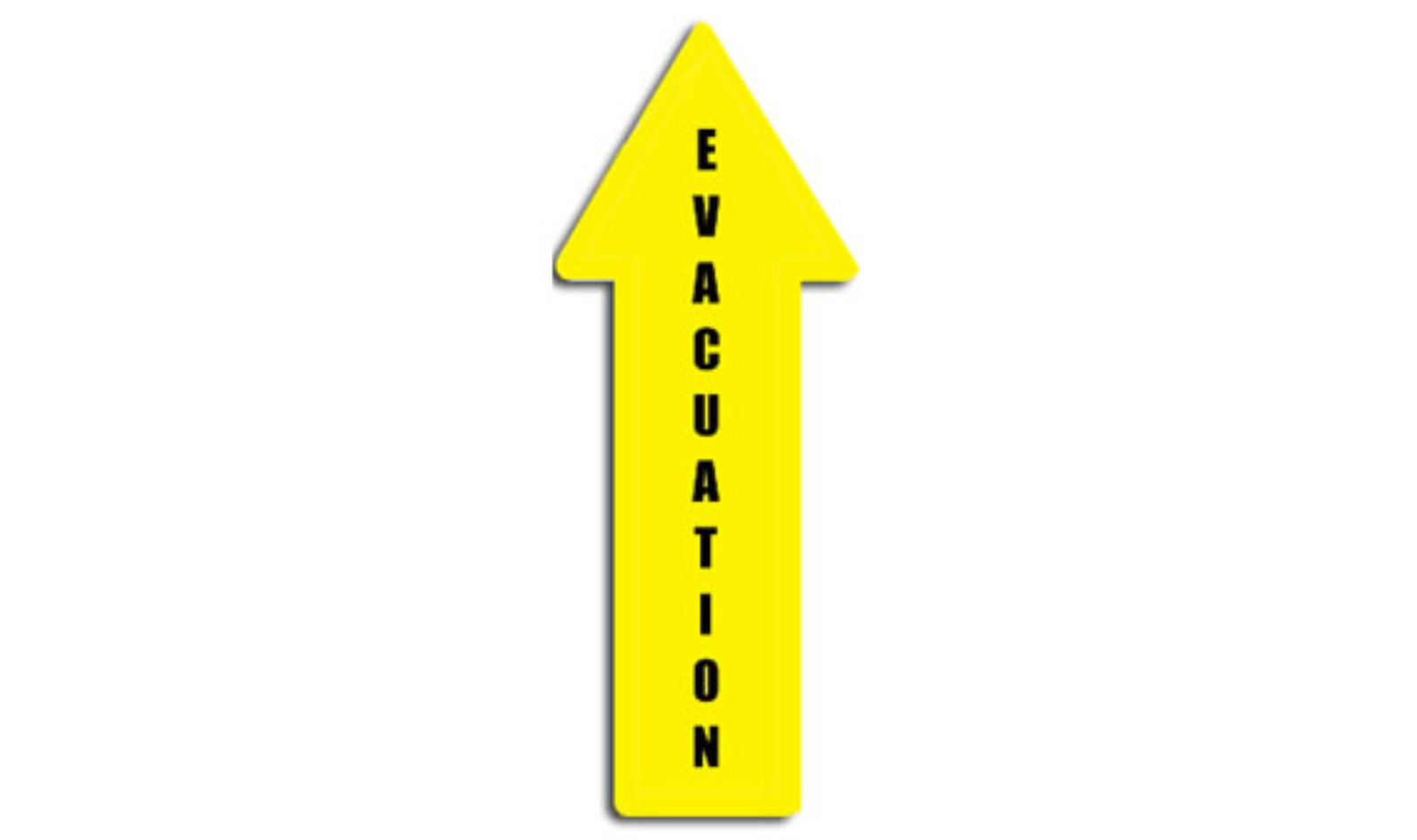 24" x 8" ARROW SIGNS -  Arrow Sign - Evacuation - DSV-SIGN 192 #0448UP -UEN