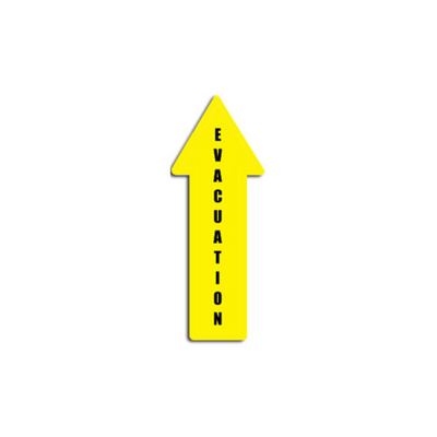 12" x 4" ARROW SIGNS - Arrow Sign - Evacuation - DSV-SIGN 48 #0447UP -UEN