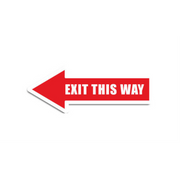 12" x 4" ARROW SIGNS -  Arrow Sign - Exit This Way - DSV-SIGN 48 #0444LEFT -UEN