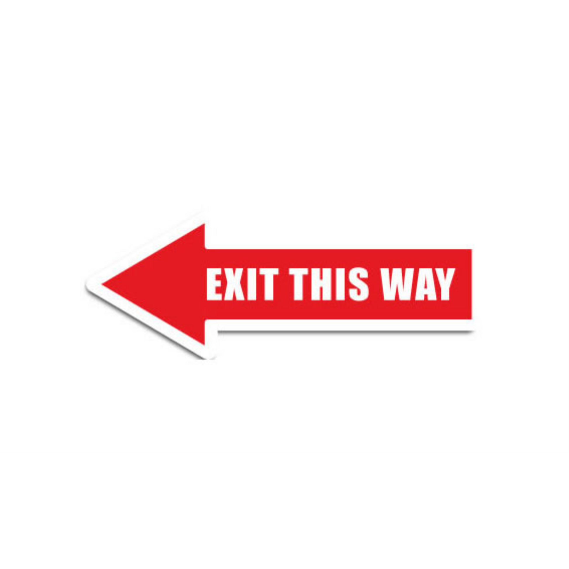 12" x 4" ARROW SIGNS -  Arrow Sign - Exit This Way - DSV-SIGN 48 #0444LEFT -UEN