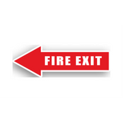 24" x 8" ARROW SIGNS -  Arrow Sign - Fire Exit - LS-SIGN 192 #0451LEFT -UEN