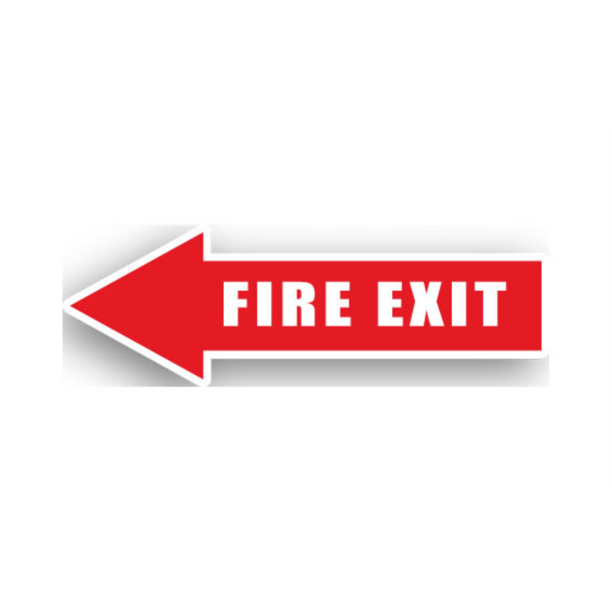 24" x 8" ARROW SIGNS -  Arrow Sign - Fire Exit - DSV-SIGN 192 #0451LEFT -UEN