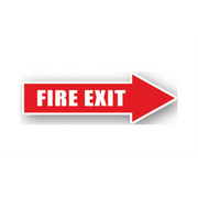 12" x 4" ARROW SIGNS -  Arrow Sign - Fire Exit - LS-SIGN 48 #0450RIGHT -UEN