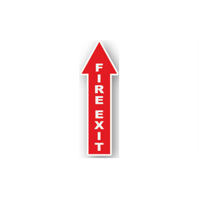 24" x 8" ARROW SIGNS -  Arrow Sign - Fire Exit - LS-SIGN 192 #0451UP -UEN
