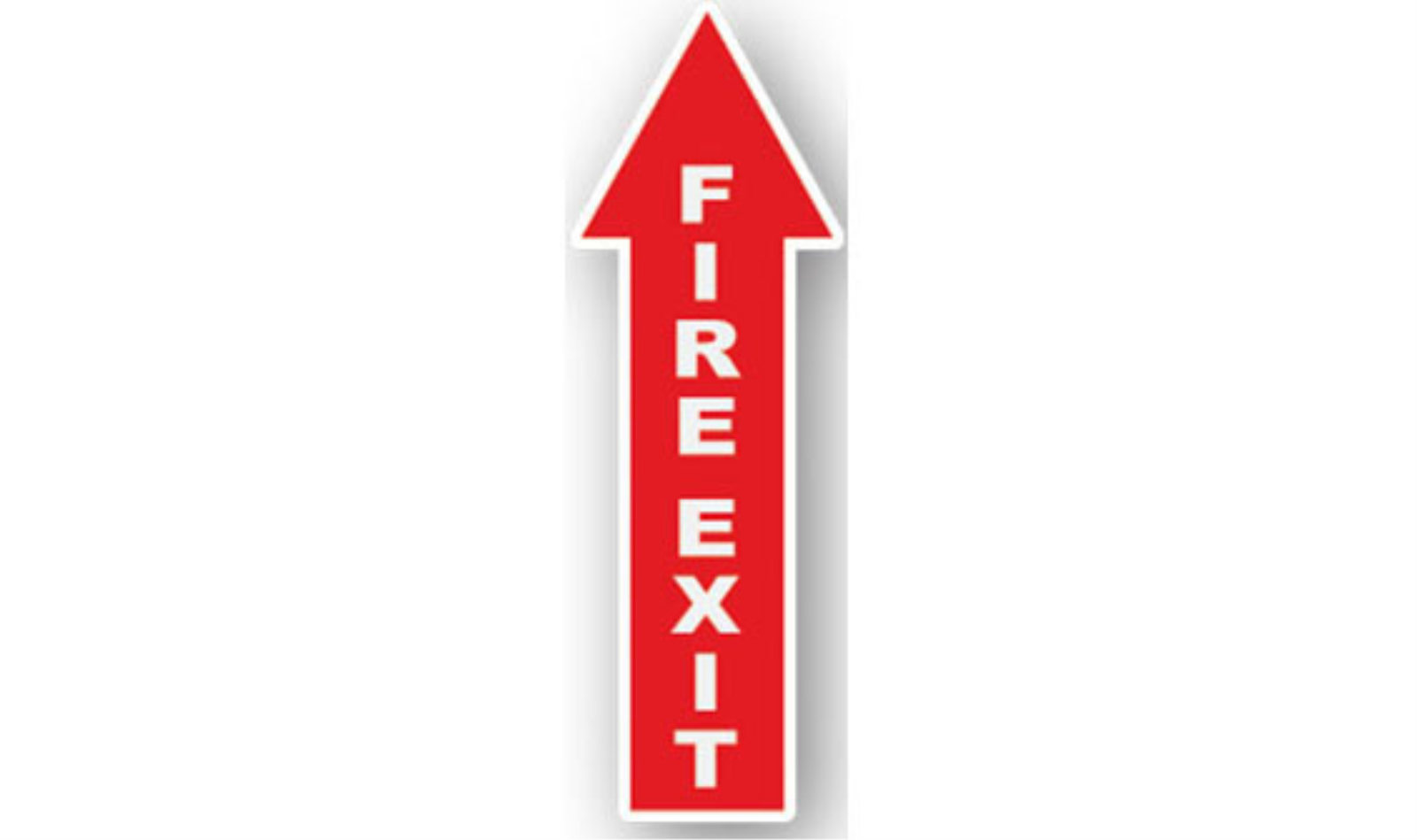 24" x 8" ARROW SIGNS -  Arrow Sign - Fire Exit - LS-SIGN 192 #0451UP -UEN