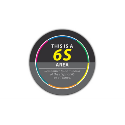32" CIRCLE SIGNS - Circle Sign - This Is A 6S Area - LS-SIGN 1024 #1894 -UEN