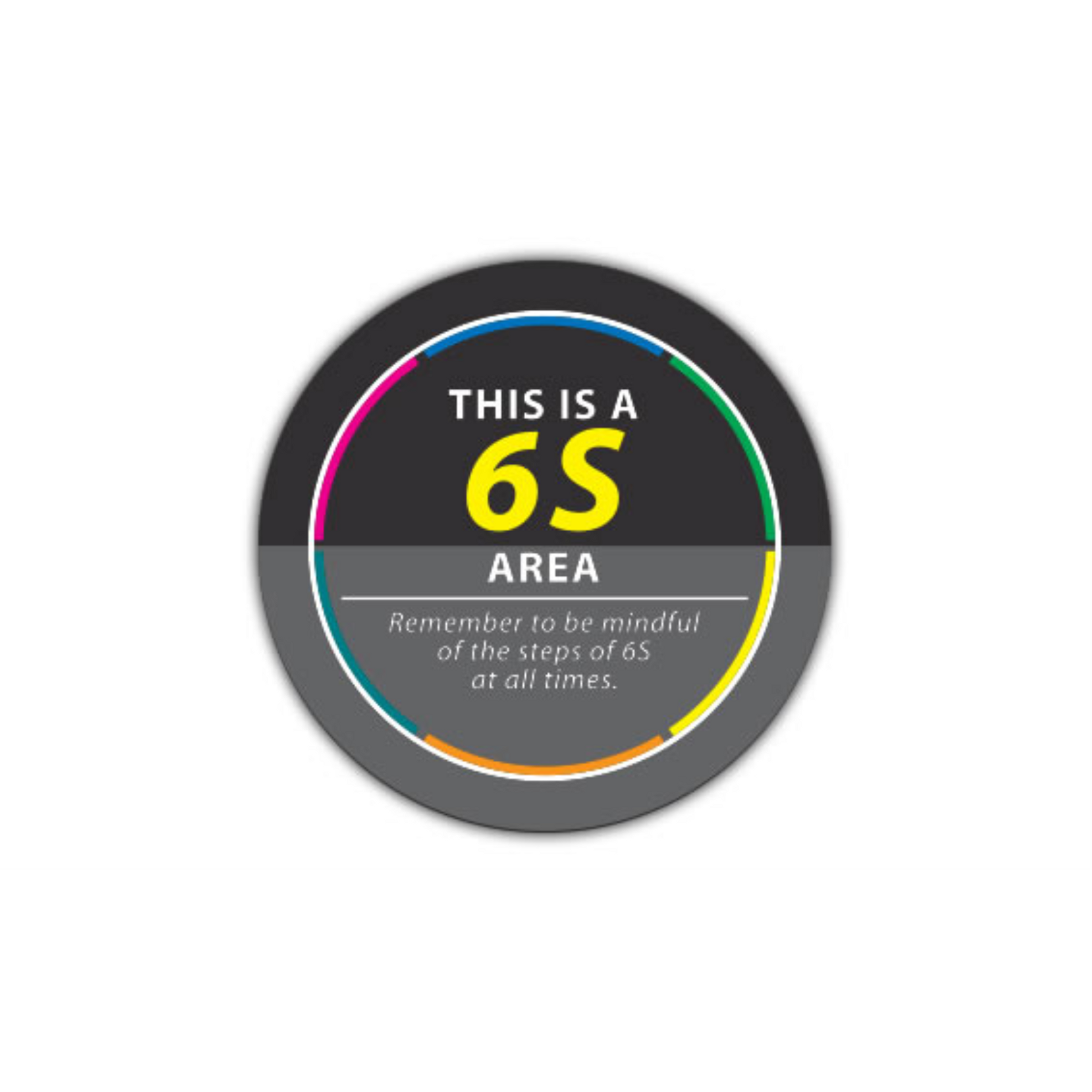 32" CIRCLE SIGNS -  Circle Sign - This Is A 6S Area - LS-SIGN 1024 #1894 -UEN