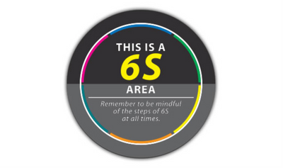 6" CIRCLE SIGNS - Circle Sign - AGV Route - DSV-SIGN 36 #1903 -UEN