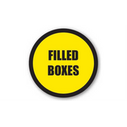 12" CIRCLE SIGNS -  Circle Sign - Filled Boxes - DSV-SIGN 144 #1849 -UEN