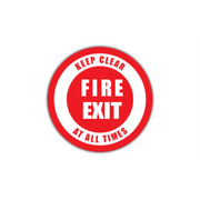 32" CIRCLE SIGNS -  Circle Sign - Fire Exit Keep Clear At All Times - DSV-SIGN 1024 #0240 -UEN