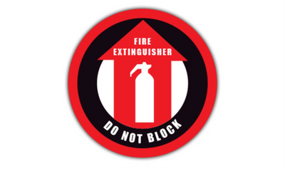 24" CIRCLE SIGNS - Circle Sign - Fire Extinguisher Do Not Block - DSV-SIGN 576 #0232 -UEN