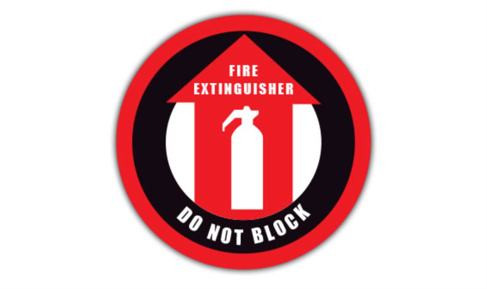 16" CIRCLE SIGNS -  Circle Sign - Fire Extinguisher Do Not Block - LS-SIGN 256 #0230 -UEN