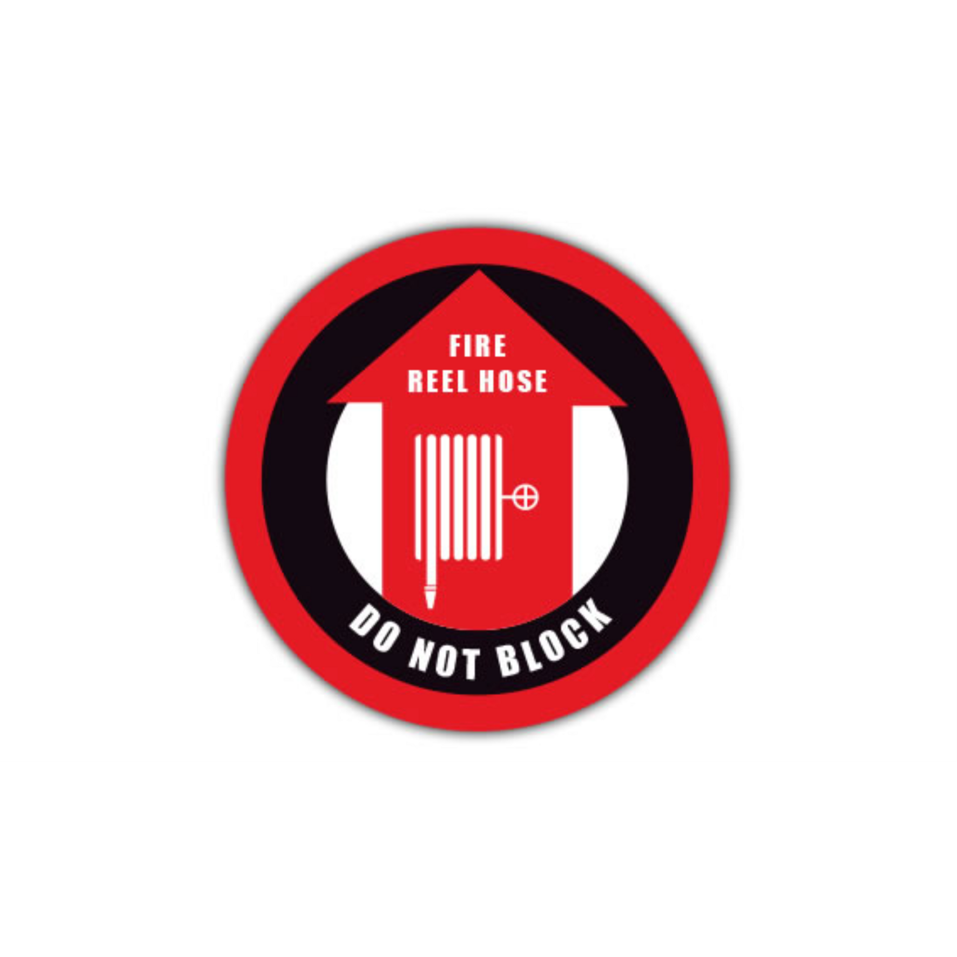 12" CIRCLE SIGNS -  Circle Sign - Fire Reel Hose Do Not Block - DSV-SIGN 144 #1981 -UEN