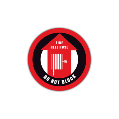 12" CIRCLE SIGNS - Circle Sign - Fire Reel Hose Do Not Block - DSV-SIGN 144 #1981 -UEN