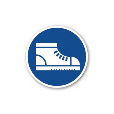 32" CIRCLE SIGNS -  Circle Sign - Safety Footwear Required - LS-SIGN 1024 #1758 -UEN
