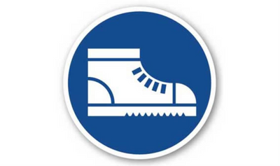 30" CIRCLE SIGNS - Circle Sign - Safety Footwear Required - DSV-SIGN 900 #1757 -UEN