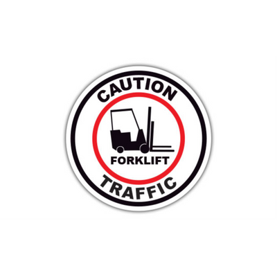 24" CIRCLE SIGNS -  Circle Sign - Caution Forklift Traffic - LS-SIGN 576 #0226 -UEN
