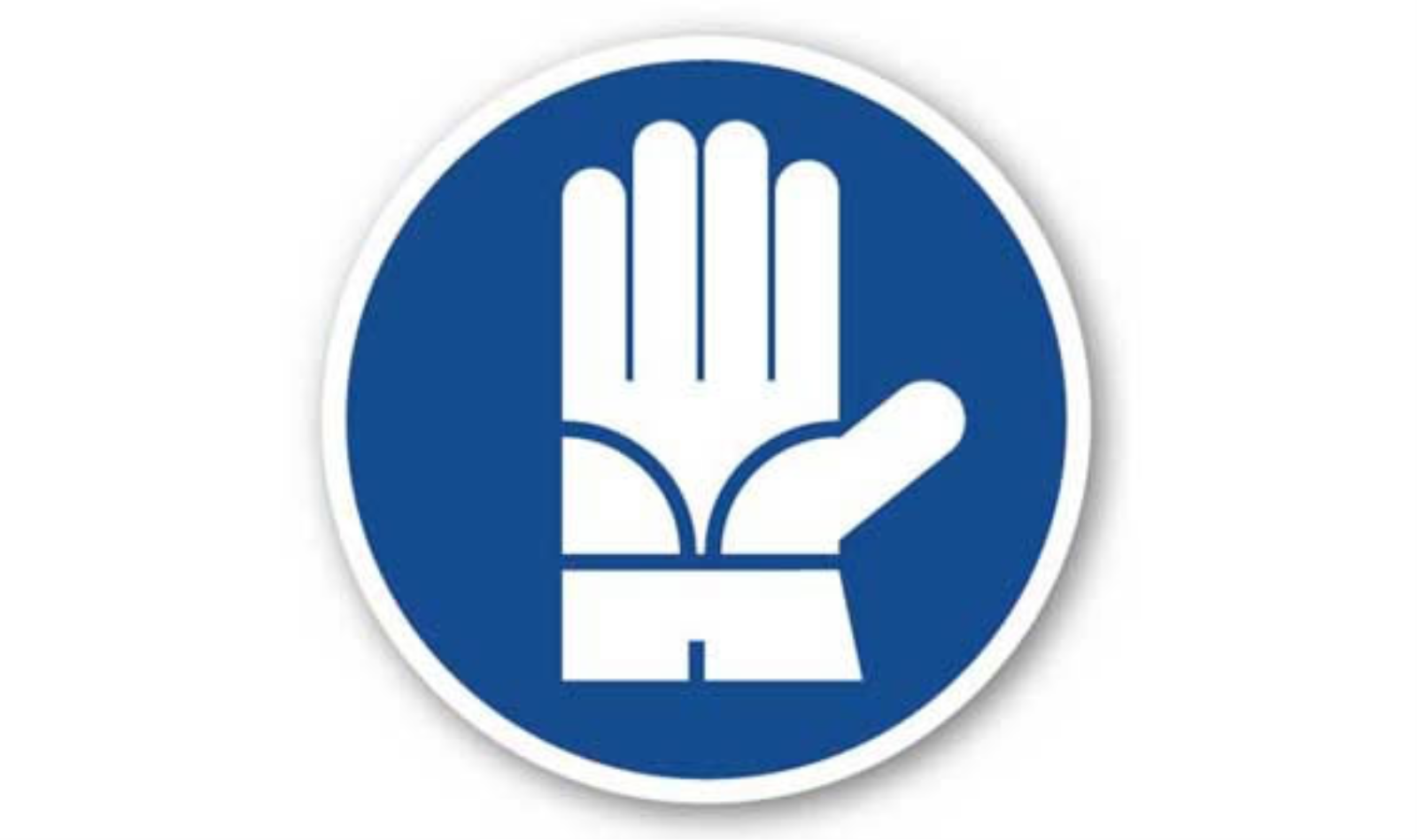 12" CIRCLE SIGNS -  Circle Sign - Safety Gloves Required - LS-SIGN 144 #1759 -UEN