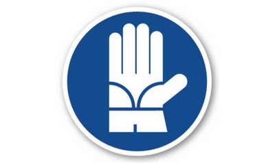 24" CIRCLE SIGNS - Circle Sign - Safety Gloves Required - DSV-SIGN 576 #1762 -UEN