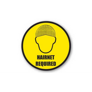 12" CIRCLE SIGNS -  Circle Sign - Hairnet Required - LS-SIGN 144 #1561 -UEN