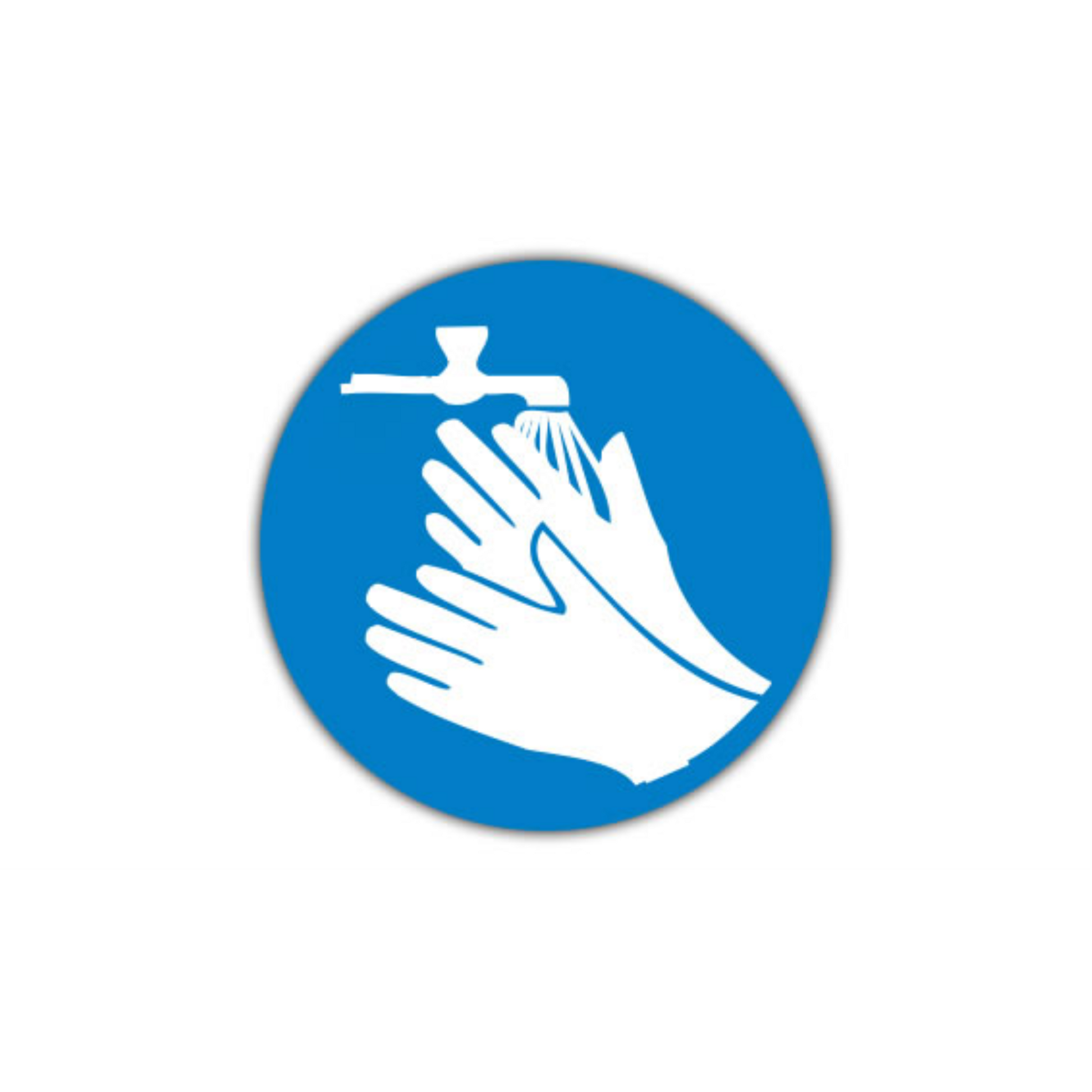 12" CIRCLE SIGNS -  Circle Sign - Wash Hands - LS-SIGN 144 #1567 -UEN