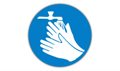 12" CIRCLE SIGNS - Circle Sign - Wash Hands - DSV-SIGN 144 #1567 -UEN