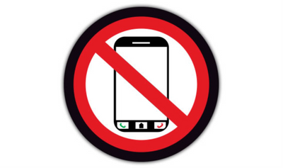 24" CIRCLE SIGNS - Circle Sign - No Smartphone - DSV-SIGN 576 #0496 -UEN