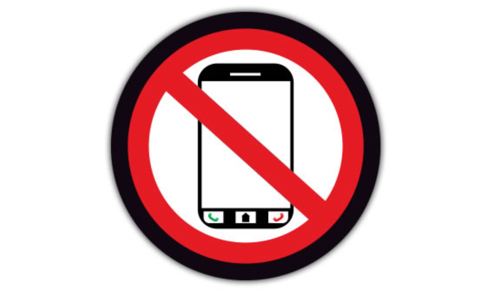 30" CIRCLE SIGNS -  Circle Sign - No Smartphone - DSV-SIGN 900 #0497 -UEN