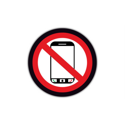 17" CIRCLE SIGNS -  Circle Sign - No Smartphone - DSV-SIGN 289 #6034 -UEN