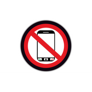12" CIRCLE SIGNS -  Circle Sign - No Smartphone - DSV-SIGN 144 #0493 -UEN