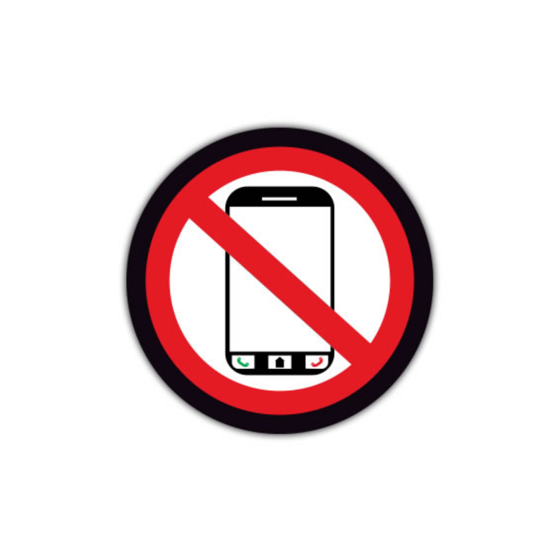 16" CIRCLE SIGNS - Circle Sign - No Smartphone - LS-SIGN 256 #0494 -UEN
