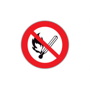 16" CIRCLE SIGNS -  Circle Sign - No Open Flame - DSV-SIGN 256 #1766 -UEN