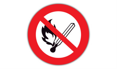 32" CIRCLE SIGNS - Circle Sign - No Open Flame - LS-SIGN 1024 #1770 -UEN