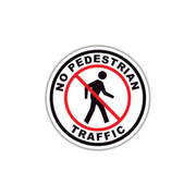 12" CIRCLE SIGNS -  Circle Sign - No Pedestrian Traffic - LS-SIGN 144 #0211 -UEN