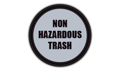 30" CIRCLE SIGNS - Circle Sign - Non Hazardous Trash - DSV-SIGN 900 #1577 -UEN