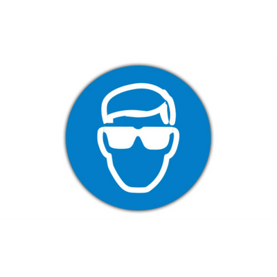 16" CIRCLE SIGNS -  Circle Sign - Eye Protection Required - DSV-SIGN 256 #0500 -UEN
