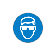 20" CIRCLE SIGNS -  Circle Sign - Eye Protection Required - LS-SIGN 400 #0501 -UEN