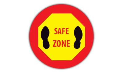 30" CIRCLE SIGNS - Circle Sign - Safe Zone - DSV-SIGN 900 #1775 -UEN