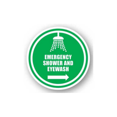 20" CIRCLE SIGNS - Circle Sign - Emergency Shower And Eyewash - LS-SIGN 400 #0243 -UEN