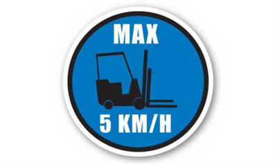 12" CIRCLE SIGNS - Circle Sign - Max 5 KM/H - DSV-SIGN 144 #1711 -UEN